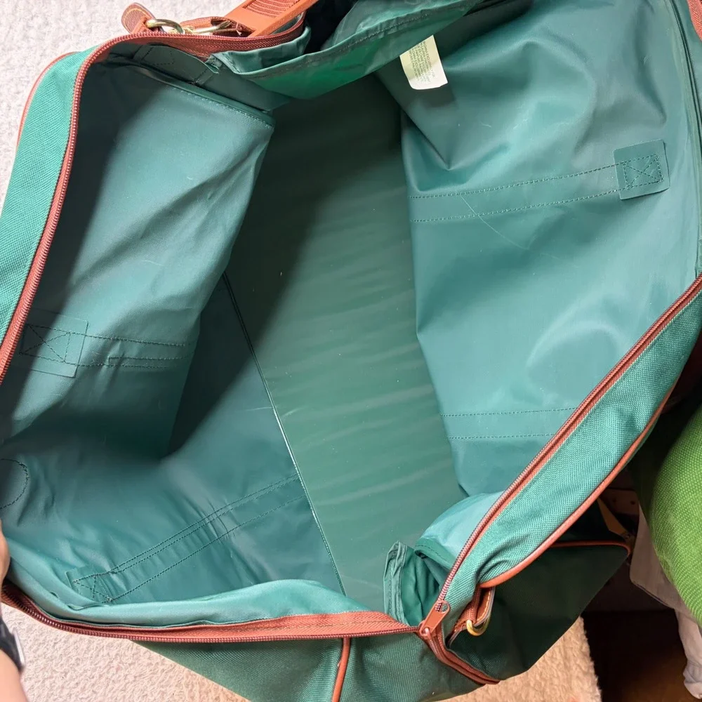 Polo Ralph Lauren Green Canvas Duffle Bag Weekender Travel Luggage Fragrance